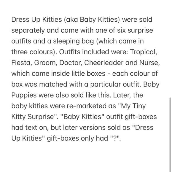 Kitty Surprise- MY TINY KITTY SURPRISE - from 90’s - Picture 7 of 7